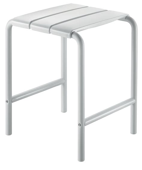 Delabie Tabouret Lattes En Plastiques Tube Aluminium Poxy Blanc R F