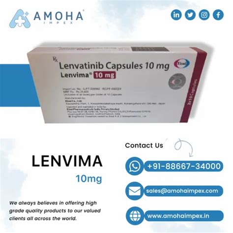 Lenvima Mg Lenvatinib Capsules Mg At Box Lenvatinib