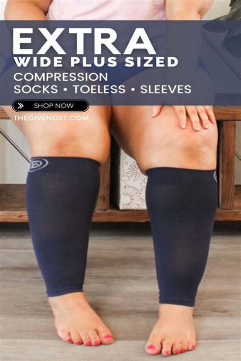 WIDE Calf Compression Sleeves 20 30 MmHg Plus Size By Dominion Activ