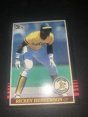 1985 Donruss MLB Rickey Henderson Baseball Card 176 Oakland Athletics