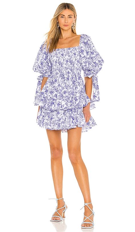 Caroline Constas Finley Dress In Blue Classic Toile Revolve