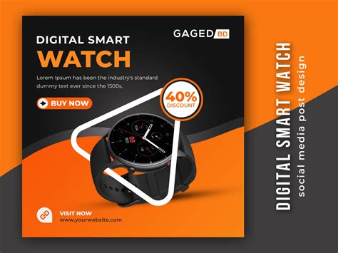 Digital Smart Watch Social Media Post Template Design By MD AMINUR MIAH