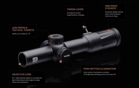 Eotech Vudu Optics 1 10x28 Ffp Sr 4 Moa Reticle 34mm Maintube Black