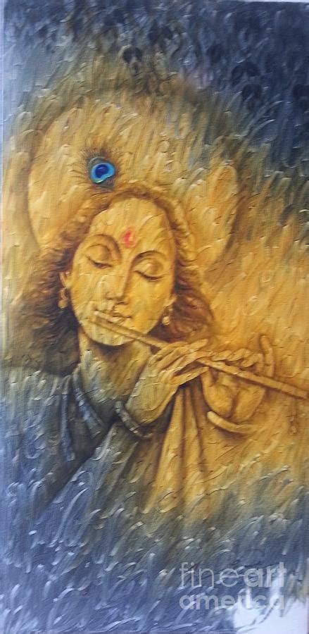 Lord Krishna With Flute Paintings