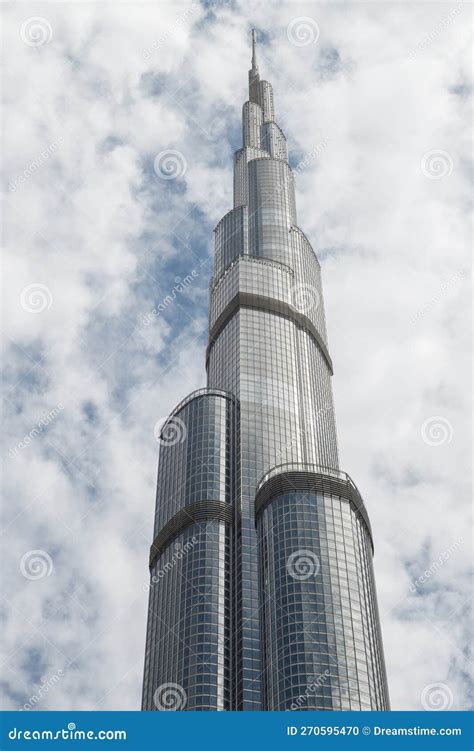 Burj Khalifa, Dubai, View of the Tower on a Sunny Day Stock Photo ...