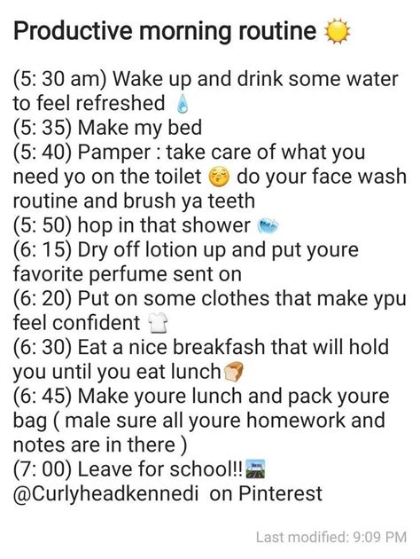 School Routine For Teens Morning Routine School School Routines Night Routine Daily Routines