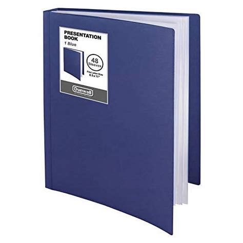 Dunwell Binder With Plastic Sleeves Pocket Pack Blue