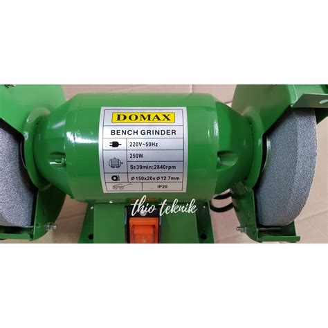 Jual Bench Grinder Gerinda Duduk Gurinda Domax 6 Inch 250 Watt