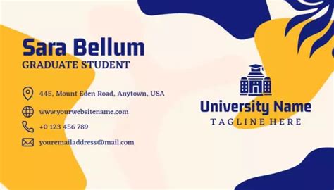 Student Business Card Template - PhotoADKing