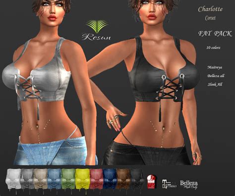 Second Life Marketplace Rescharlotte Corset Fat Pack