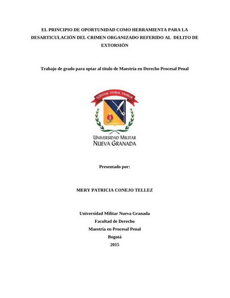 Pdf El Principio De Oportunidad Como Evoluci N En El Derecho