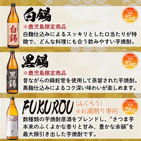 【楽天市場】【ふるさと納税】＜本格芋焼酎＞南国酒造・“お湯割専用”「fukurou（ふくろう）」入り芋焼酎飲み比べ6本セット 小各900ml