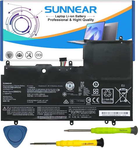 Amazon SUNNEAR L14M4P72 45Wh Laptop Battery Replacement For Lenovo