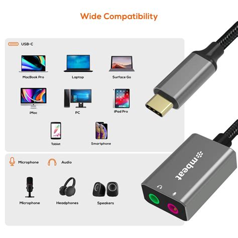 Mbeat Toughlink Usb C To Audio And Microphone Adapter High Quality Sound Solution