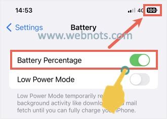 How To Show Battery Percentage In Iphone Webnots