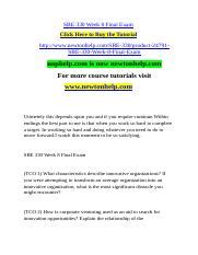 SBE 330 Week 8 Final Exam Doc SBE 330 Week 8 Final Exam Click Here To