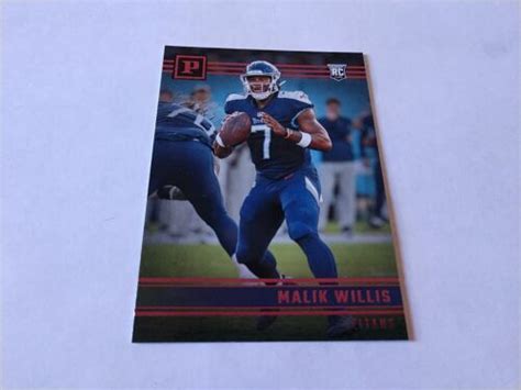 2022 Panini Chronicles Panini Football Malik Willis Tennessee Titans RC