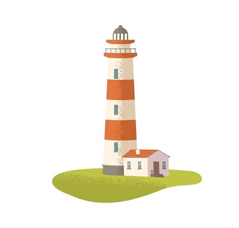 Premium Vector Coastal Lighthouse Nautical Light House Maritime