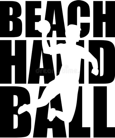 与剪影的beachhandball词 向量例证 插画 包括有 竹子 球员 冠军 手球 图象 夏天 85845820