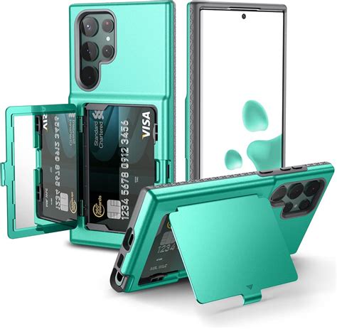 Welovecase Funda Para Samsung Galaxy S22 Ultra Con Tarjetero Y Espejo Oculto Protección