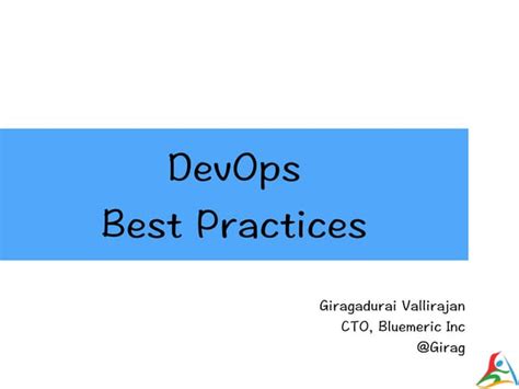 Devops Best Practices Ppt