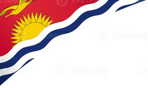 Kiribati Flag Wave Isolated On Png Or Transparent Background Png