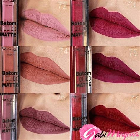 6 Batom Líquido Matte Nude 12horas Max Love Kit 6 Unidades R 65 00 em Mercado Livre