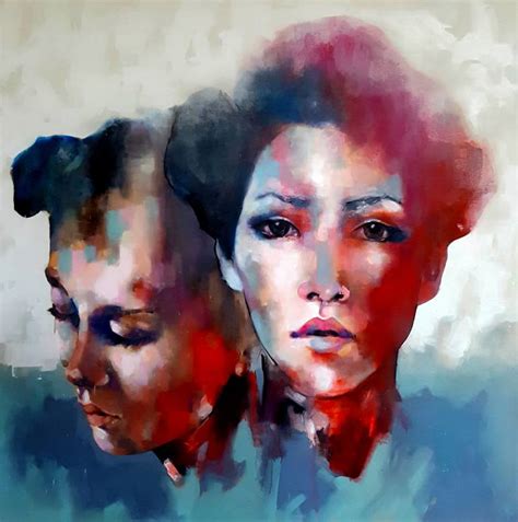 12 18 16 Double Head Study Painting By Thomas Donaldson Saatchi Art