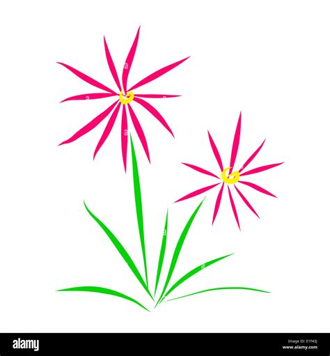 Pink flower drawing hi-res stock photography and images - Alamy