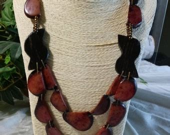 Wine Tagua Necklace Etsy