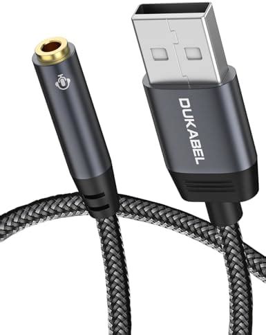 Amazon USB Audio Adapter DUKABEL USB To 3 5mm Audio Jack Adapter