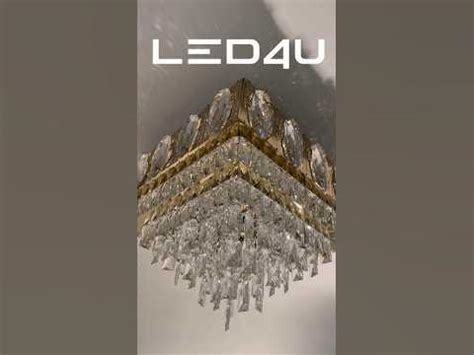 Бренд LED4U / Потолочная люстра L9438-500-500 GD с функцией УД ...