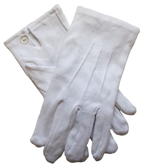 White Cotton Gloves 6 Clermont Direct