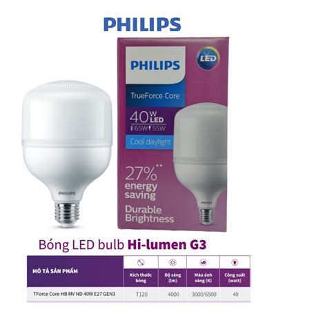 Mua B Ng Tr Philips Tforce Core Hb Mv E G Hi Lumen W W W W