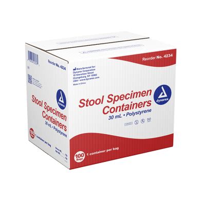 Stool Specimen Container Sterile Individually Wrapped Dynarex