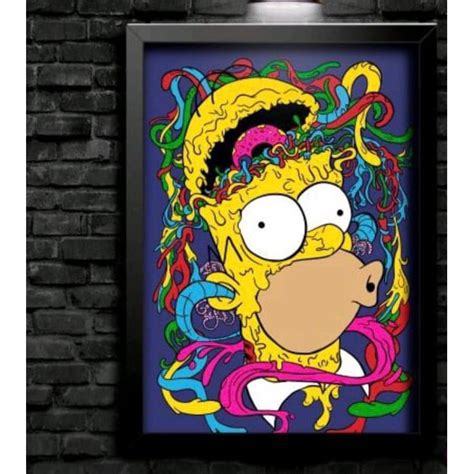 Quadro Decorativo Homer Simpsons Pop Art Os Simpsons Arte