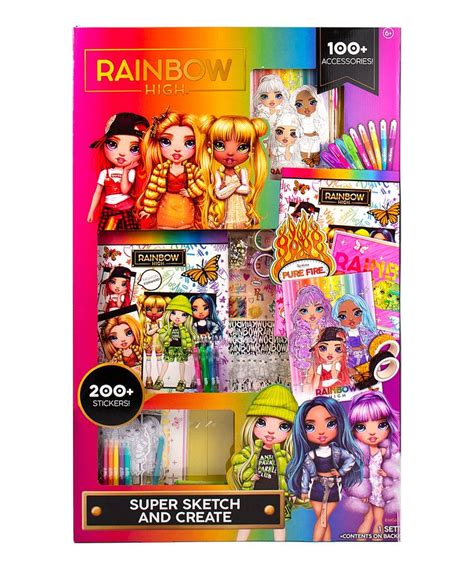 Rainbow High Super Sketch And Create Set Mini Marker Rainbow Sketch Book