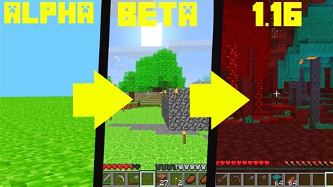 Gioco Tutte Le Versioni Di Minecraft Ita Evoluzione Minecraft Youtube