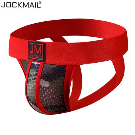 Jockmail Bielizna M Ska Jockstrap Sportowe Zwolennicy Kamufla Mesh