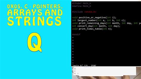 X C Pointers Arrays And Strings Youtube