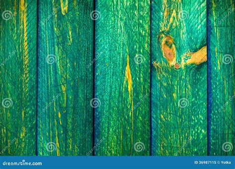 Tablones De Madera De La Pared Pintados Verdes Imagen De Archivo