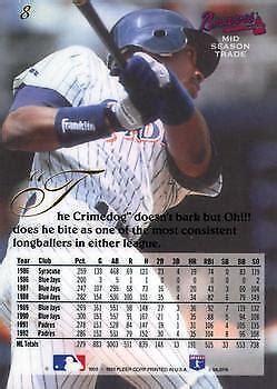 1993 Flair 8 Fred McGriff Atlanta Braves Baseball Card EBay