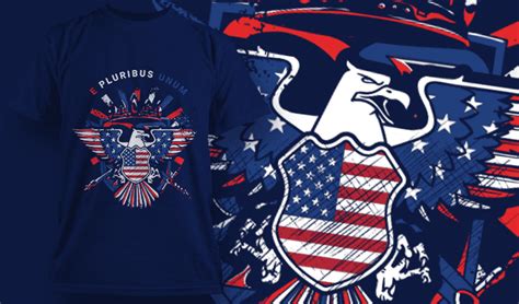 American Eagle Crest T Shirt Design Template 4008 Designious