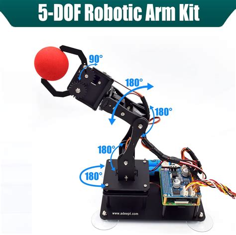 Adeept Kit De Brazo Rob Tico Dof Compatible Con Raspberry Pi B B