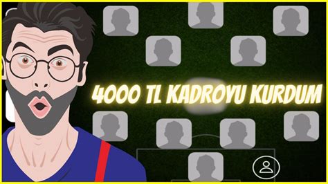 4000 TL HARCANMIŞ KADROYU SIFIRDAN KURDUM EFOOTBALL 2024 MOBİLE