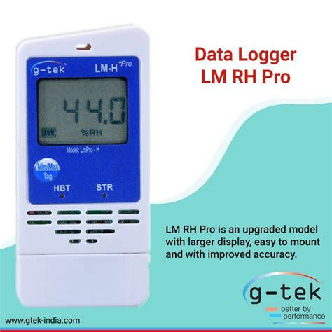 G Tek Data Loggers Lm Pro Rh Is An Upgraded Model With Larger