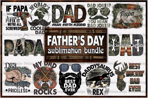 Fathers Day Sublimation Bundle Graphic By Owlsomedesigns · Creative