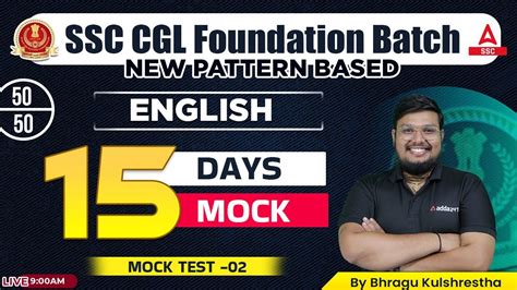 SSC CGL 2022 SSC CGL English By Bhragu 15 Days 15 Mock Mock Test