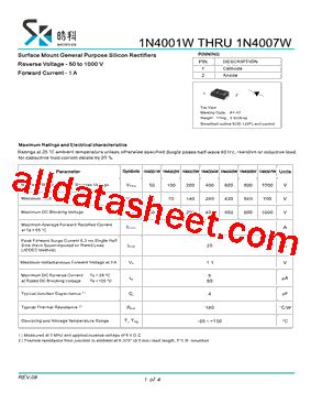 A4 Marking 1N4004W Datasheet PDF SHIKUES Electronics