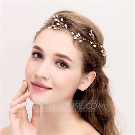 Ladies Beautiful Crystal Imitation Pearls Headbands 042114392 Jjs